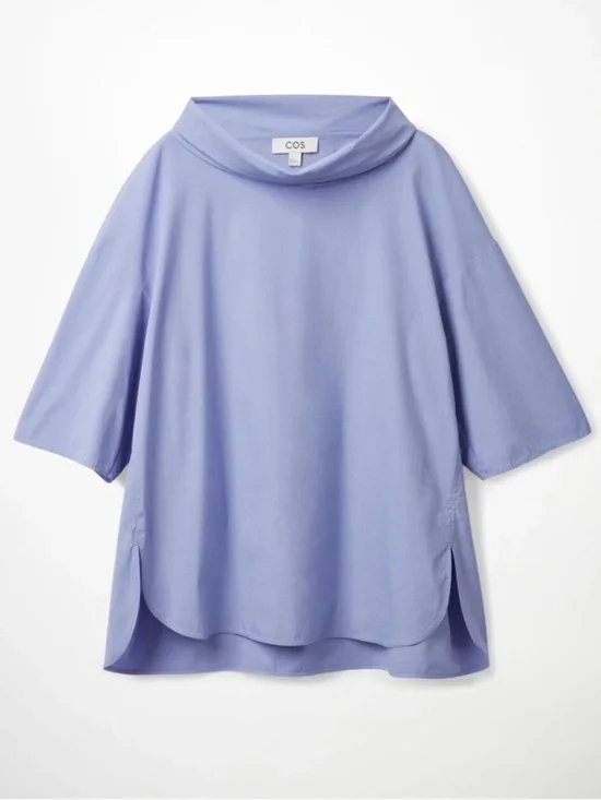 COS Roll Neck Tunic Top - Picture 2 of 9